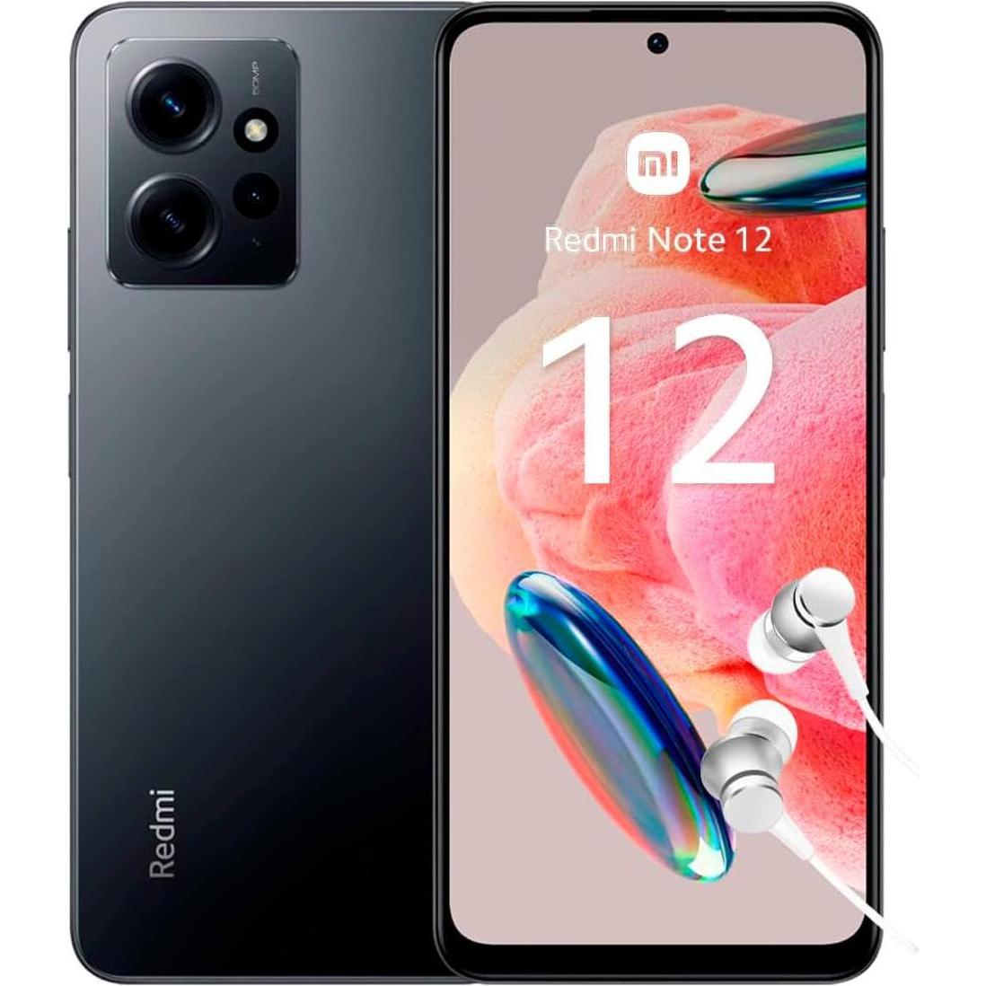 Xiaomi Redmi Note 12 (256 GB, Onyx Gray, onyx grey, 6.67", Dual SIM, 50 Mpx, 4G), Smartphone, Grau