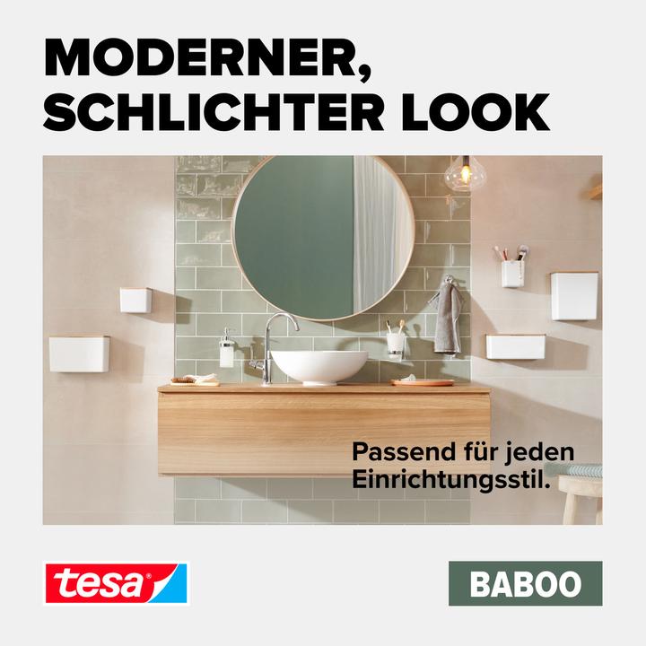 Produktbild tesa BABOO Aufbewahrungsbox mit Deckel, gross inkl. Klebelösung ohne Bohren
