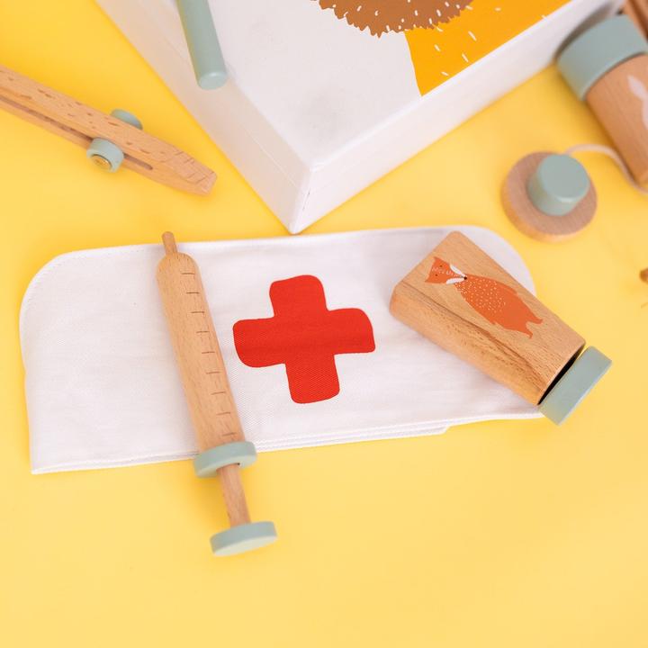 Immagine prodotto Activity Board Valigetta da dottore per bambini, valigetta da dottore in legno, regalo di Natale per bambini, set