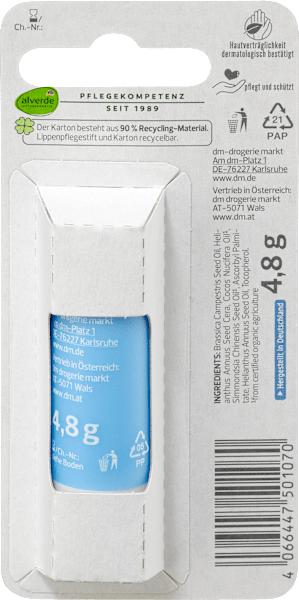 Actual product image dm alverde Alverde sensitive lipstick, 4.8 g (Lip Care Stick)