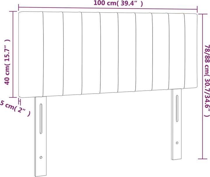 Produktbild vidaXL LED Kopfteil (100 x 5 x 88 cm)