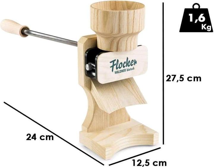 Actual product image Waldner Flaker 180 g Manual flake crusherStainless steel rollers