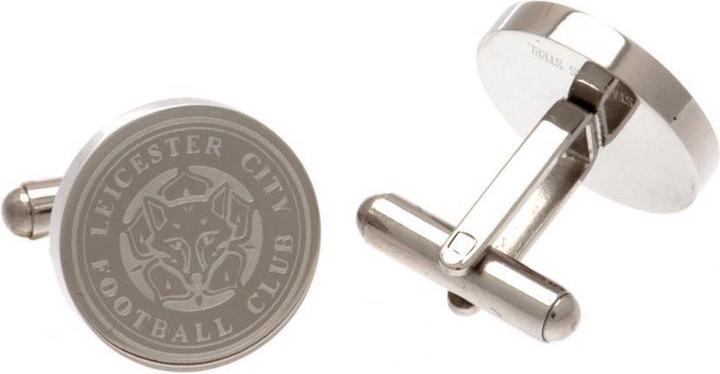 Leicester City FC Boutons de manchette en acier inoxydable avec armoiries (100% acier)