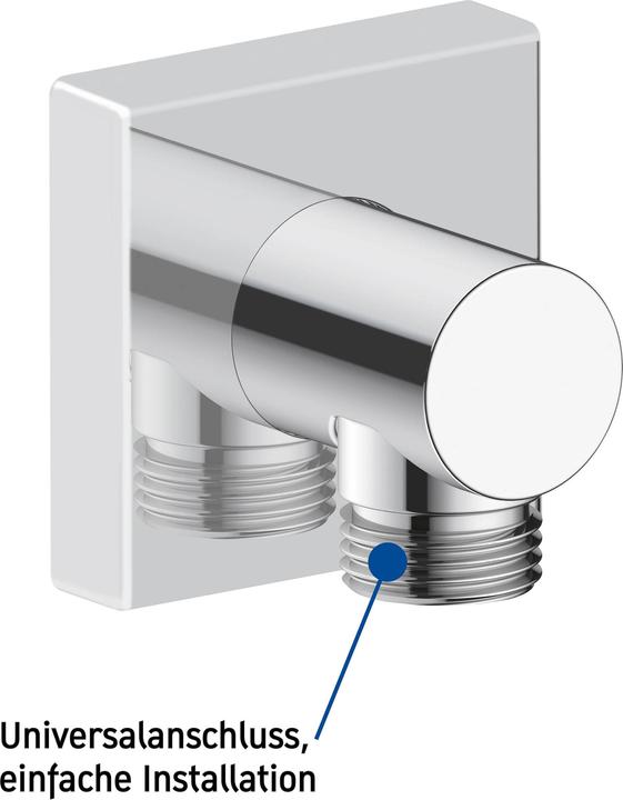 Actual product image Duravit Wall connection bend angular rosette chrome