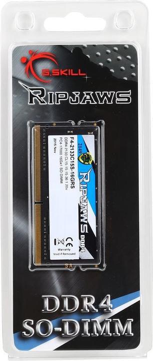 Actual product image G.Skill Ripjaws (1 x 16GB, 2133 MHz, DDR4-RAM, SO-DIMM)