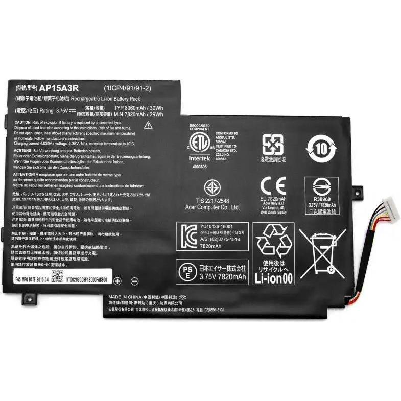 Acer Battery Ap15A.Li-Po.8060mAh Main (8060 mAh), Notebook Akku