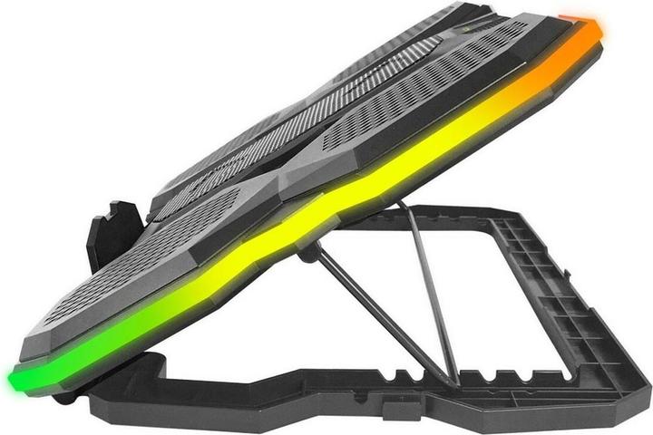 Actual product image Esperanza EGC107 gaming cooling pad for laptop led rgb breva