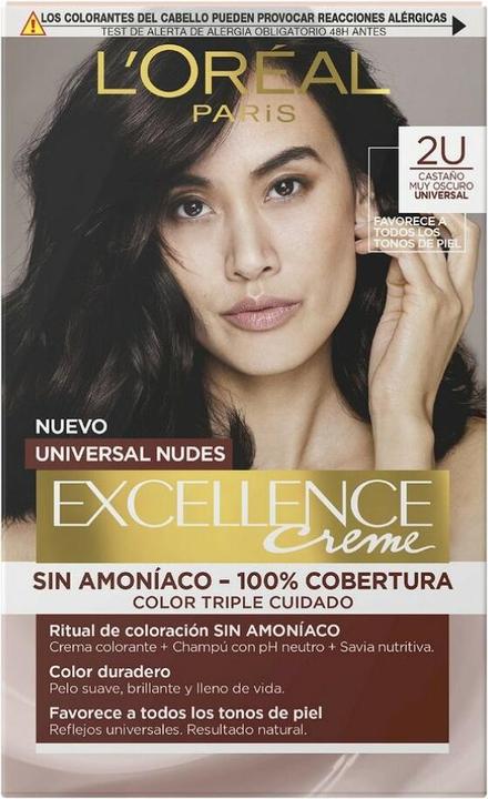 Immagine prodotto L'Oréal Paris Crema EXCELLENCE inchiostro universale nudes #2u-marrone più scuro (#2u-marrone più scuro)