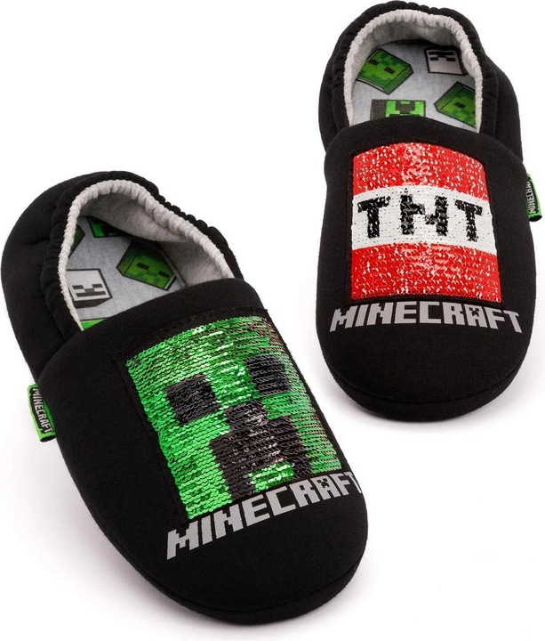 Actual product image Minecraft Boys Sequin Slippers (33)