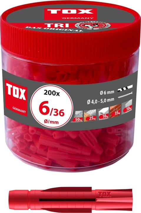 Actual product image Tox All purpose dowel Tri (200 pcs.)