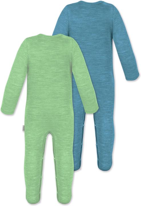 Produktbild Normani 2er Pack MERINO Baby Merino Strampler „Levin" - 9413 (56)