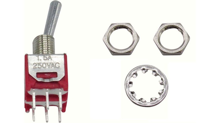Produktbild RND Components Sub-Miniatur-Kippschalter EIN-EIN rastend 1.5 A / 3 A 2 Wechsler