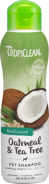 Produktbild Tropiclean OATMEAL & TEA TREE SHAMPOO - 355ML (719.2108) (Hund, Katze, 355 ml)