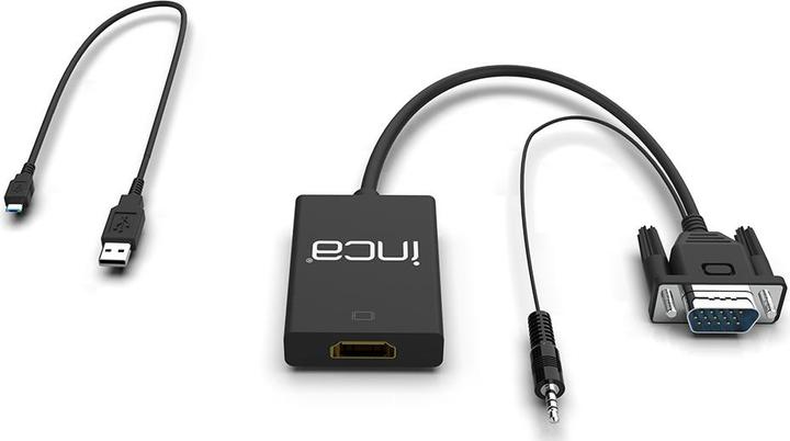 Actual product image Inca Adapter IVTH-02 VGA + USB-A + Audio > HDMI, 0.2m retail (0.20 m)