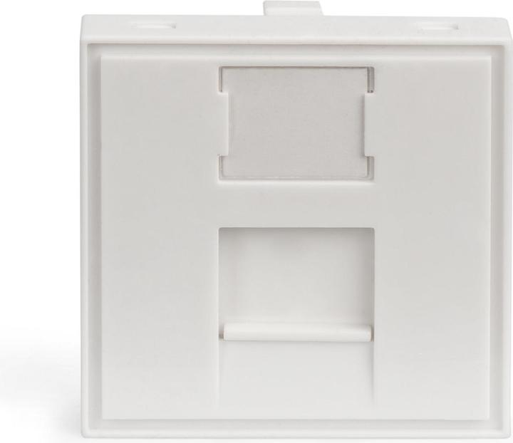 Produktbild Digitus 45x45 mm 1-Port Blende mit transparentem Beschriftungsfeld für DN-93802-5 Inhalt 1x Blende RAL 9003