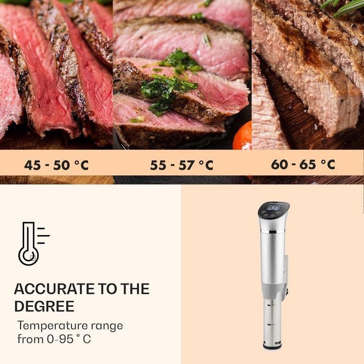 Produktbild Klarstein Quickstick Sous Vide Garer Flex Silberfarben