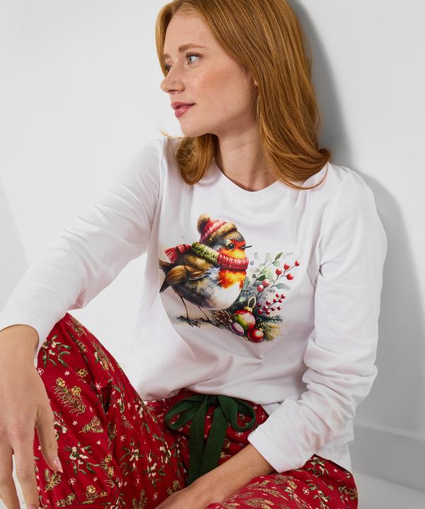 Produktbild Joe Browns Festive Robin Cuffed Pyjama Set (S)