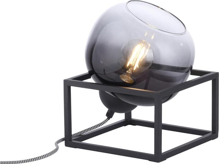 Just Light ZEA Tischleuchte E27 max.25W Schwarz/Rauchfarben 15423-18 (E27)