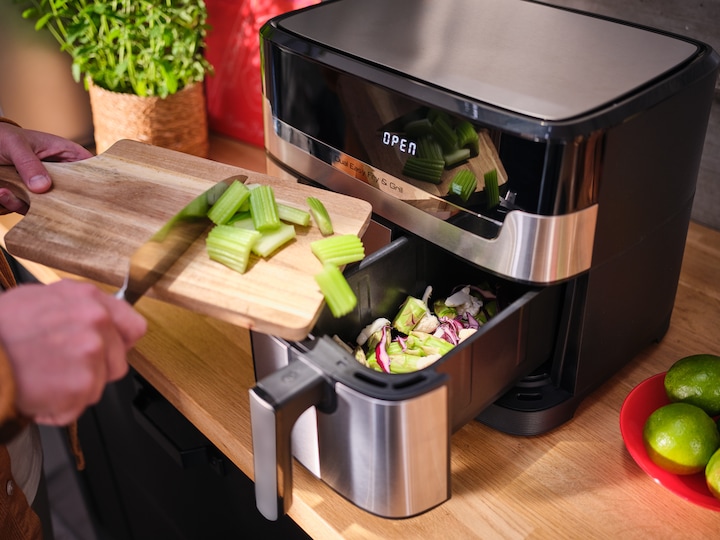 Productafbeelding Tefal EY905D Dual Easy Fry & Grill, roestvrij staal