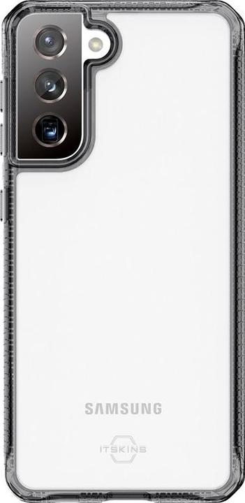 Actual product image Itskins Drop-Protection Cover HYBRID CLEAR black and transparent (Samsung Galaxy S21)