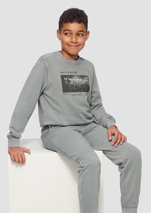 Actual product image S.Oliver Sweatshirt Sweatshirt im Used-Look mit Fotoprint (146, 152)