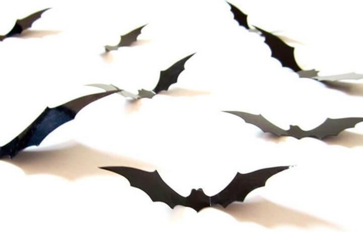 Cover-Discount 12 pezzi di adesivi murali di pipistrelli 3D per decorazione