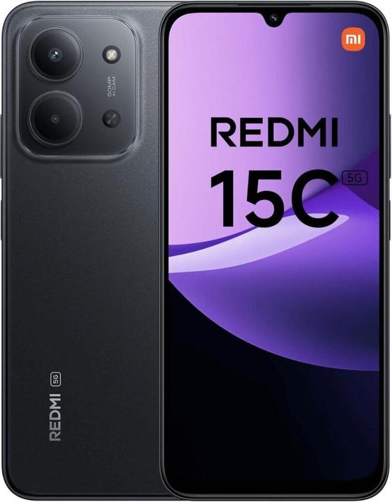 Actual product image Xiaomi Redmi 15C (128 GB, Midnight Black, 6.90", Dual SIM, 5G)