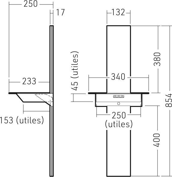 Image du produit Erard FLAK 800+ Chemin de câbles avec station d'accueil, blanc / noir (Conduit, 80 cm)