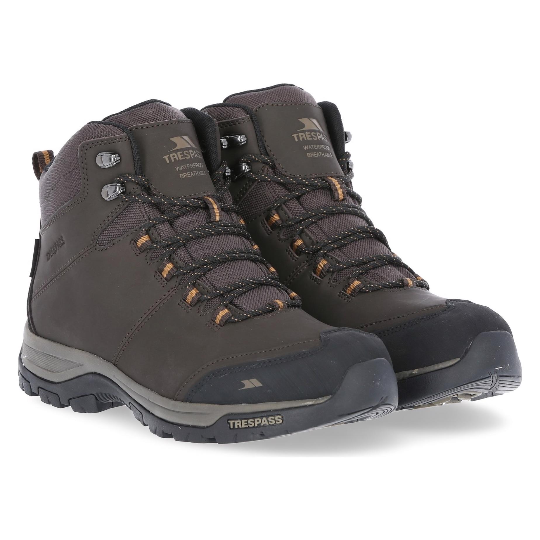 Trespass, Herren, Wanderschuhe, Hiram Mid Cut Wanderschuh (44), Braun