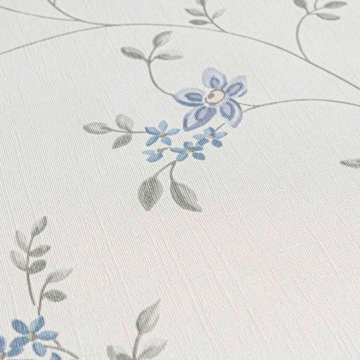 Immagine prodotto A.S. Création Carta da parati floreale grigio crema - Carta da parati in tessuto non tessuto country house A.S. (53 x 1005 cm)