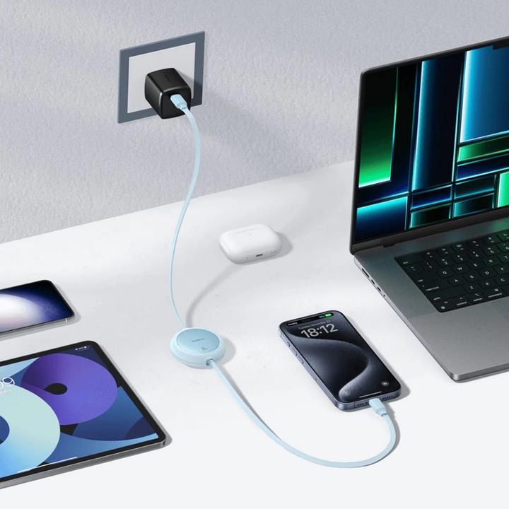 Produktbild Baseus Free2Pull Mini USB-C to USB-C 60W USB cable, 1m (purple) (1 m, 60 W)