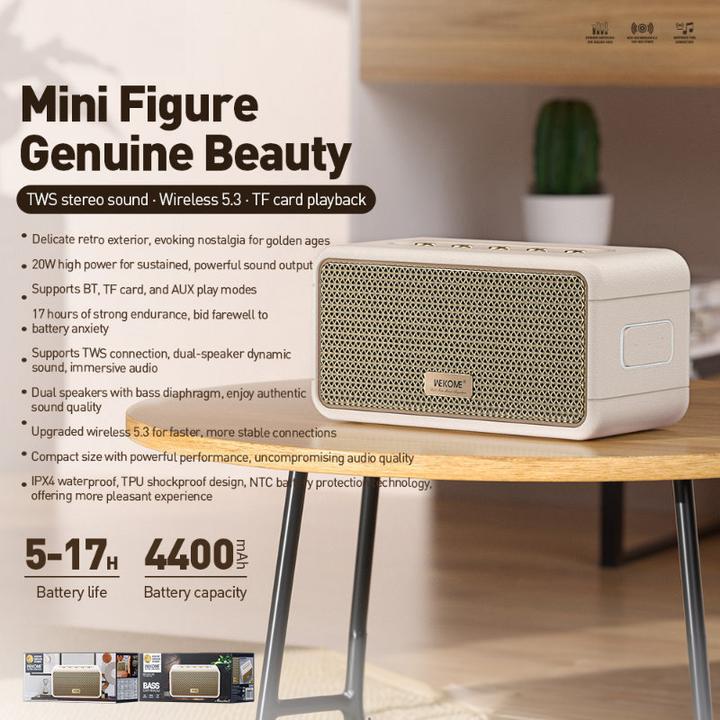 Actual product image Wekome Wireless speaker Bluetooth V5.3 (17 h)