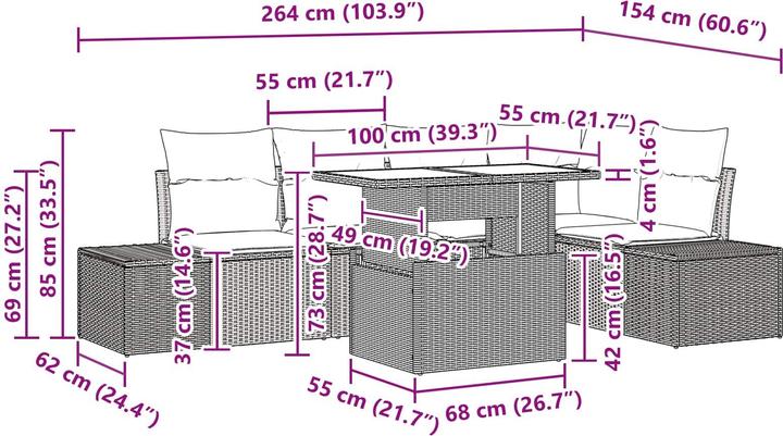 Produktbild vidaXL Garten-Sofa