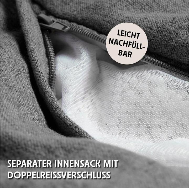 Produktbild Urbanara Sitzsack Basic-Comfort 315 l Polyester (PES), Grau