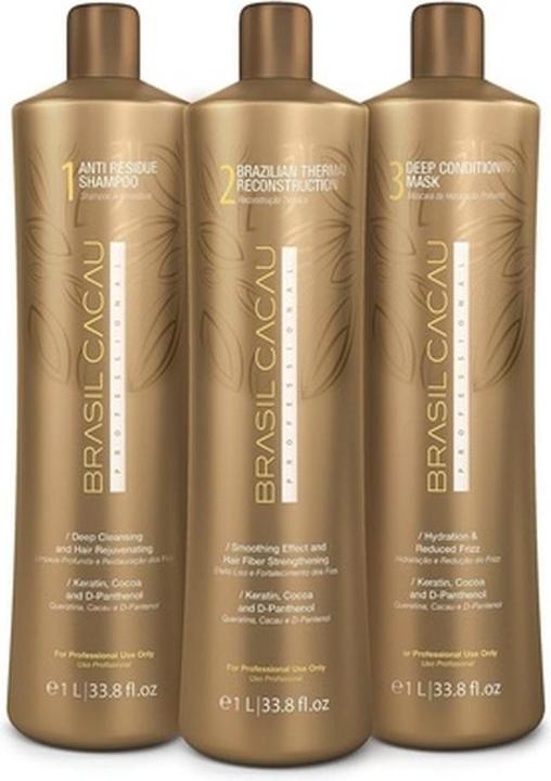 Immagine prodotto Brasil Cacau Trattamento termico alla cheratina in 3 fasi (Set per la cura dei capelli)
