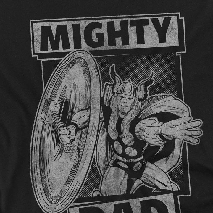 Actual product image Thor Unisex Adult Mighty Dad Fathers Day T-Shirt (S)