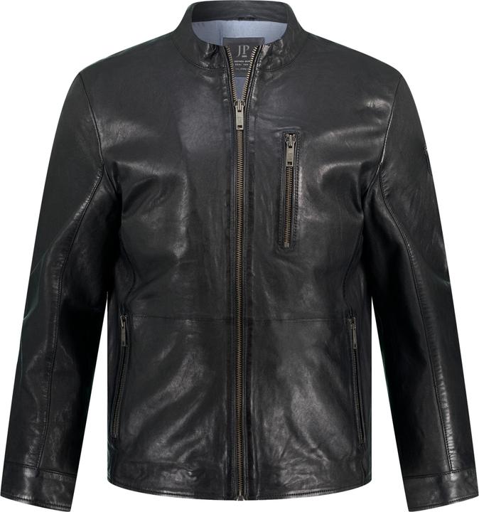 Produktbild JP1880 Lederjacke, Leder, Bikerstyle, Stehkragen, Zipper (3XL)