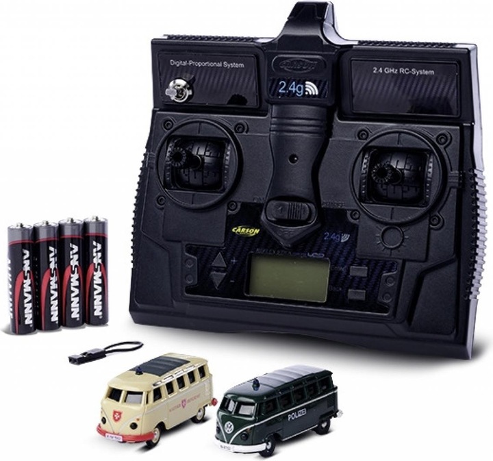 Productafbeelding Carson 1:87 VW T1 Poliz.+Maltes. Combo 2.4G LCD
