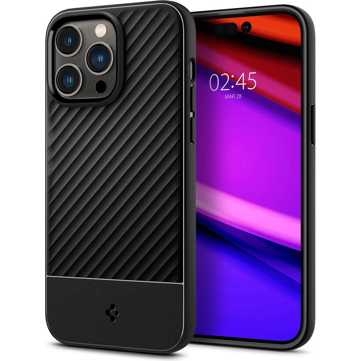 Spigen Core Armor iPhone 14 Pro czarny/matte black (Apple iPhone 14 Pro), Smartphone Hülle, Schwarz