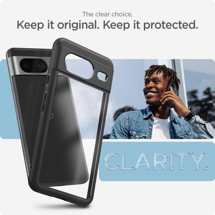 Actual product image Spigen Ultra Hybrid Google Pixel 8 czarny/black ACS06280 (Google Pixel 8)