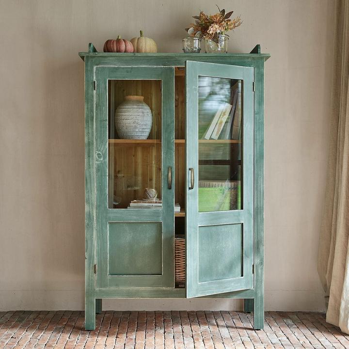 Produktbild Loberon Vitrine Nouvellese grün/braun