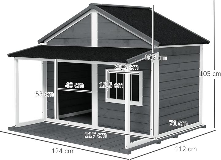 Actual product image PawHut Dog kennel with raised floor (Dog house)