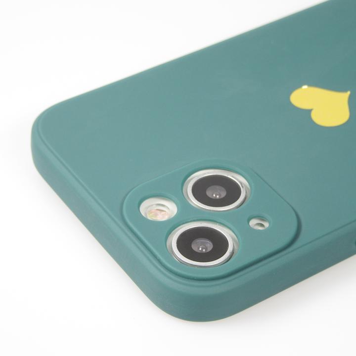 Actual product image PhoneLook Coque Silicone Mat Coeur doré (Apple iPhone 13)