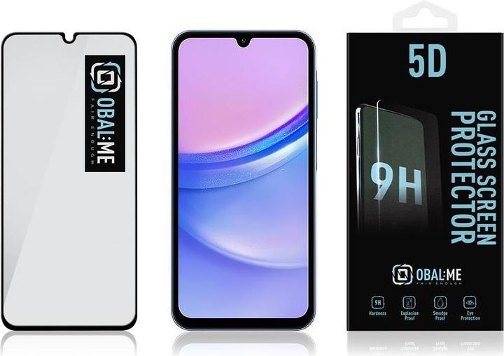 Image du produit Obal:Me 5D Glass Screen Protector pour Samsung Galaxy A15 5G Black (1 pcs, Samsung Galaxy A15 5G)