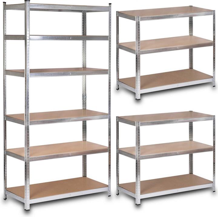 Lagerregal aus Metall 222 x 110 x 50 cm HR-815