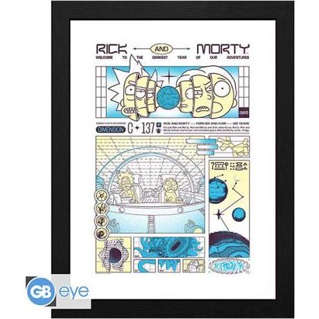 ABYstyle, Quadri, Rick and Morty Framed Print: Bad Trip 30x40 (30.50 x 40.60 cm)