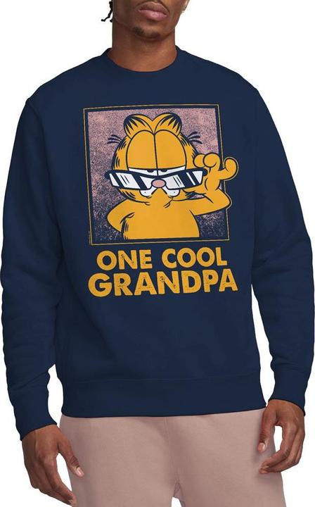 Actual product image Garfield Unisex Adult One Cool Grandpa Fathers Day Sweatshirt (XL)