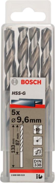 Image du produit Bosch Professional Zubehör Foret hélicoïdal PRO Metal HSS-G, 9,6 x 87 x 133 mm (9,6 mm)