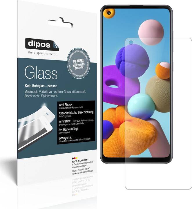 Produktbild Dipos Displayschutz Anti-Shock (2 Stück, Samsung Galaxy A21s)