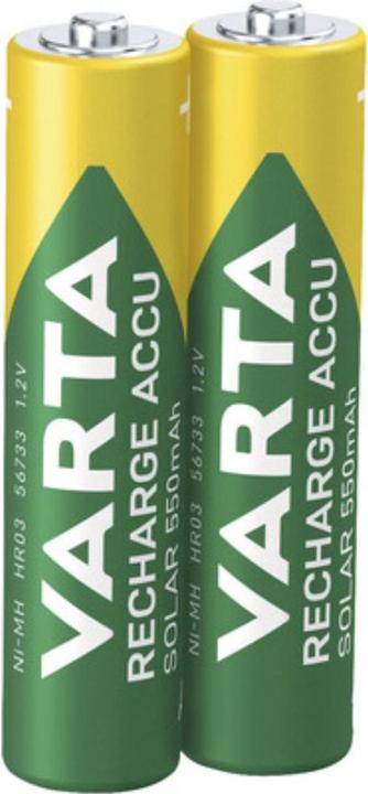 Actual product image Varta Recharge Accu Solar (2 pcs., AAA, 550 mAh)